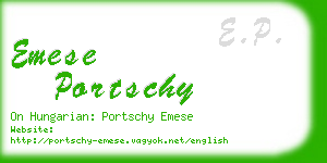 emese portschy business card